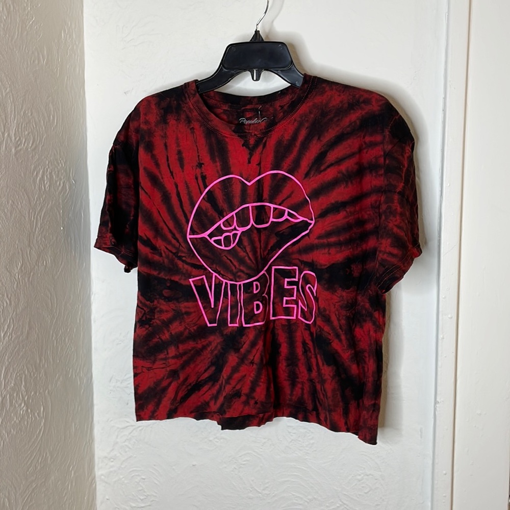 POPULAR GIRL Vibes Tie Dye Short Sleeve T-Shirt Women's